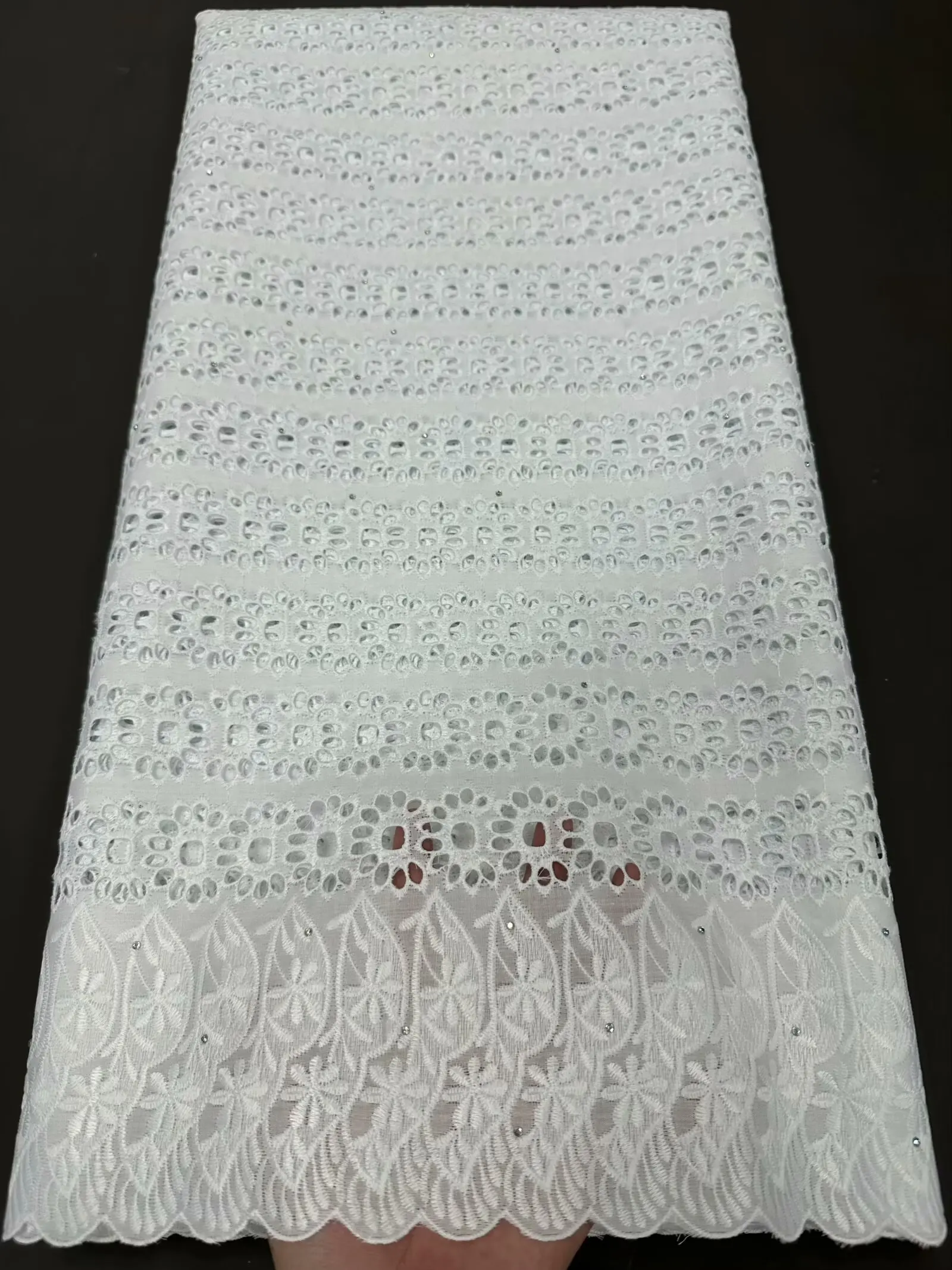 African Dry Polish Lace 2023 Fabrics High Quality Voile Lace In Switzerland Men Cotton Lace Fabric 5 Yards hz1145