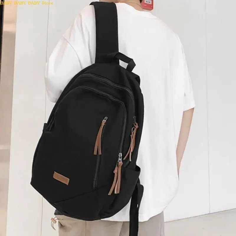

Q81A Fashion Canvas School Backpack Laptop Backpack School Bag for Student Teenagers Boys Girls Travel Casual Bookbag