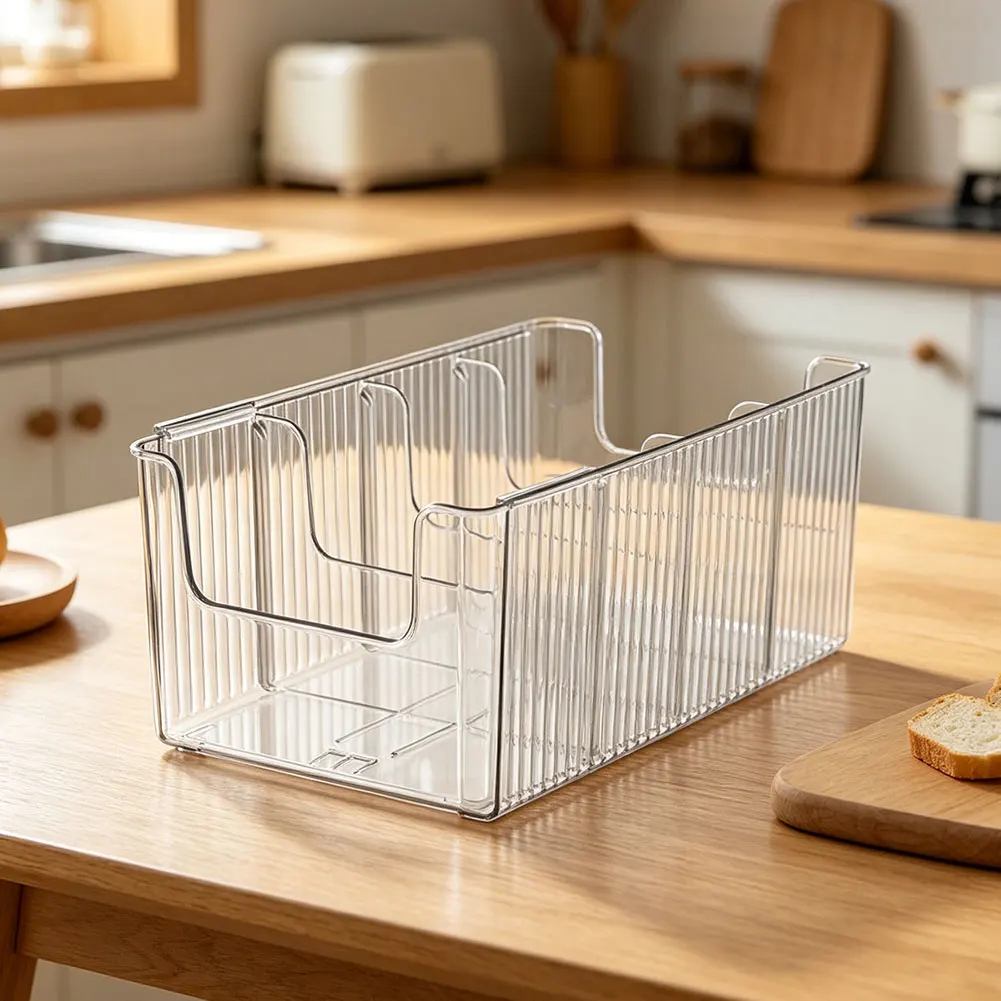 Expandable Kitchen Organizer With Adjustable Dividers For Clutter-Free Spaces Transparent Infusion Box With Compartments