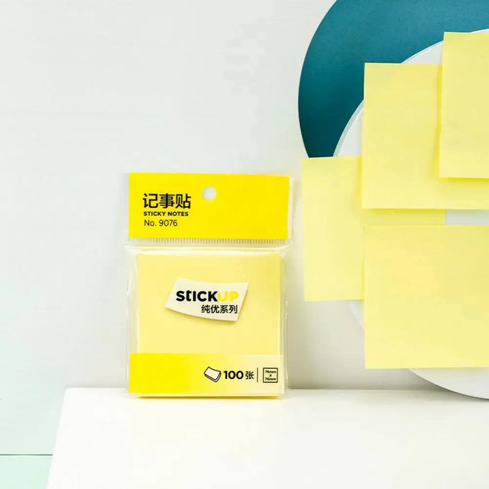 Durable 100 Sheets Convenient Wood Pulp Manufacturing Sticky Notepads Smooth Writing for Work