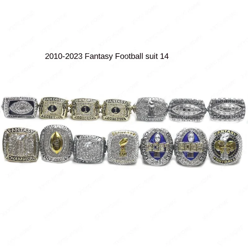 

2010-2023 Fantasy Football FFL 14 Championship Rings, Set No. 11