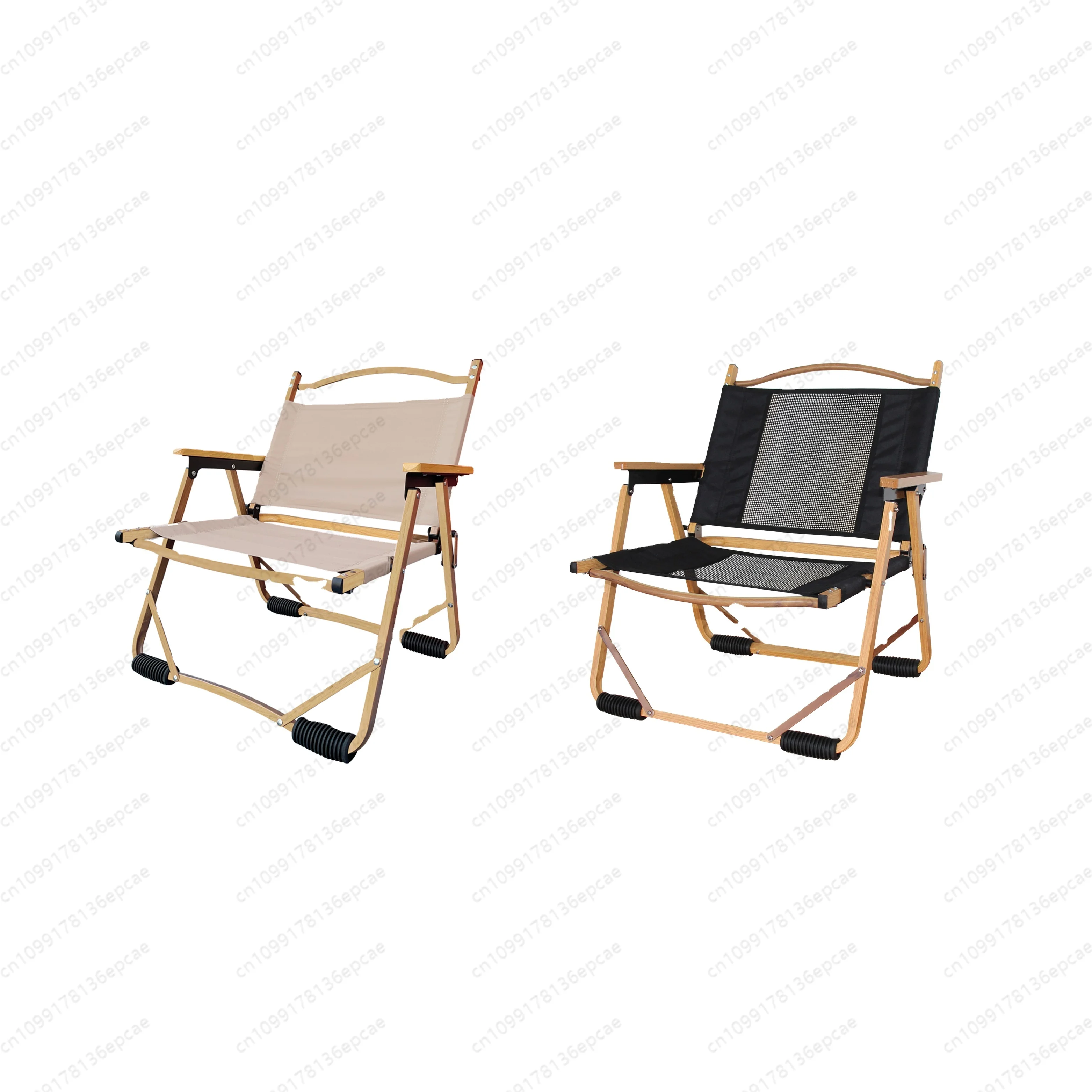 Garden chair portable wood grain aluminum folding outdoor furniture for beach camping parks