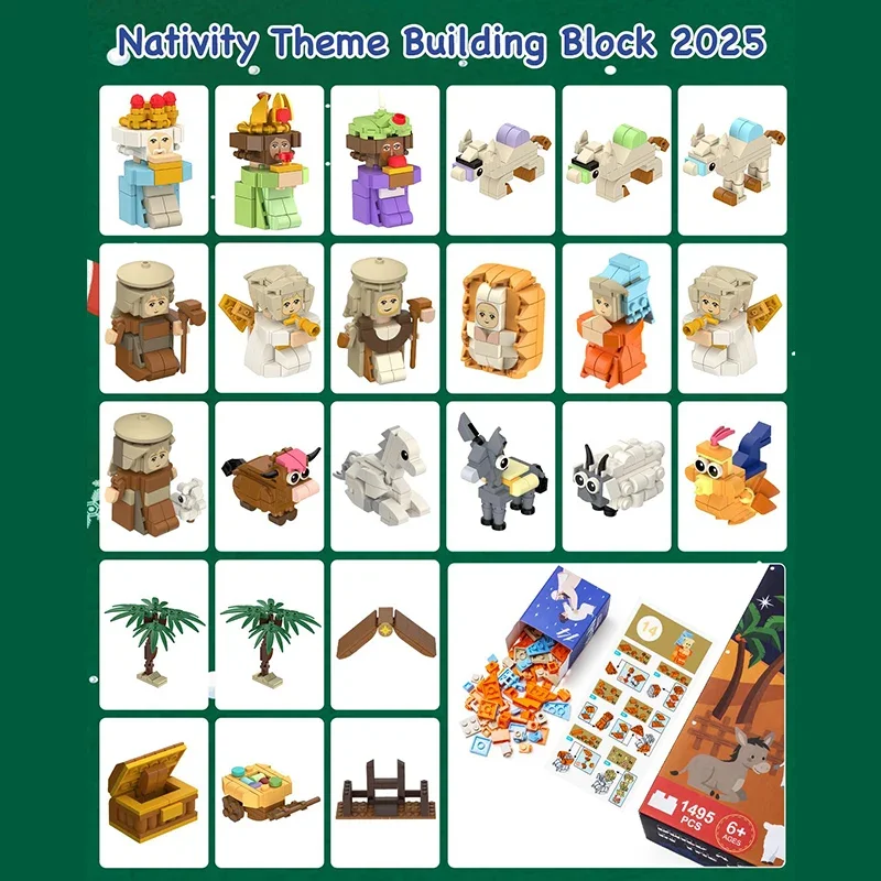 2026 Christmas Advent Calendar Gifts Box 24 Days Countdown Surprise Mini Building Blocks Toy Xmas Home Decor Gift Party Toys view 6