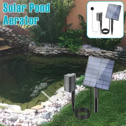 7V/2.5W Solar Pond Aerator Efficient Fish Tank Oxygenator Aquarium Pond Solar Bubbler with Air Hose & Bubble Stone for Fish Pond