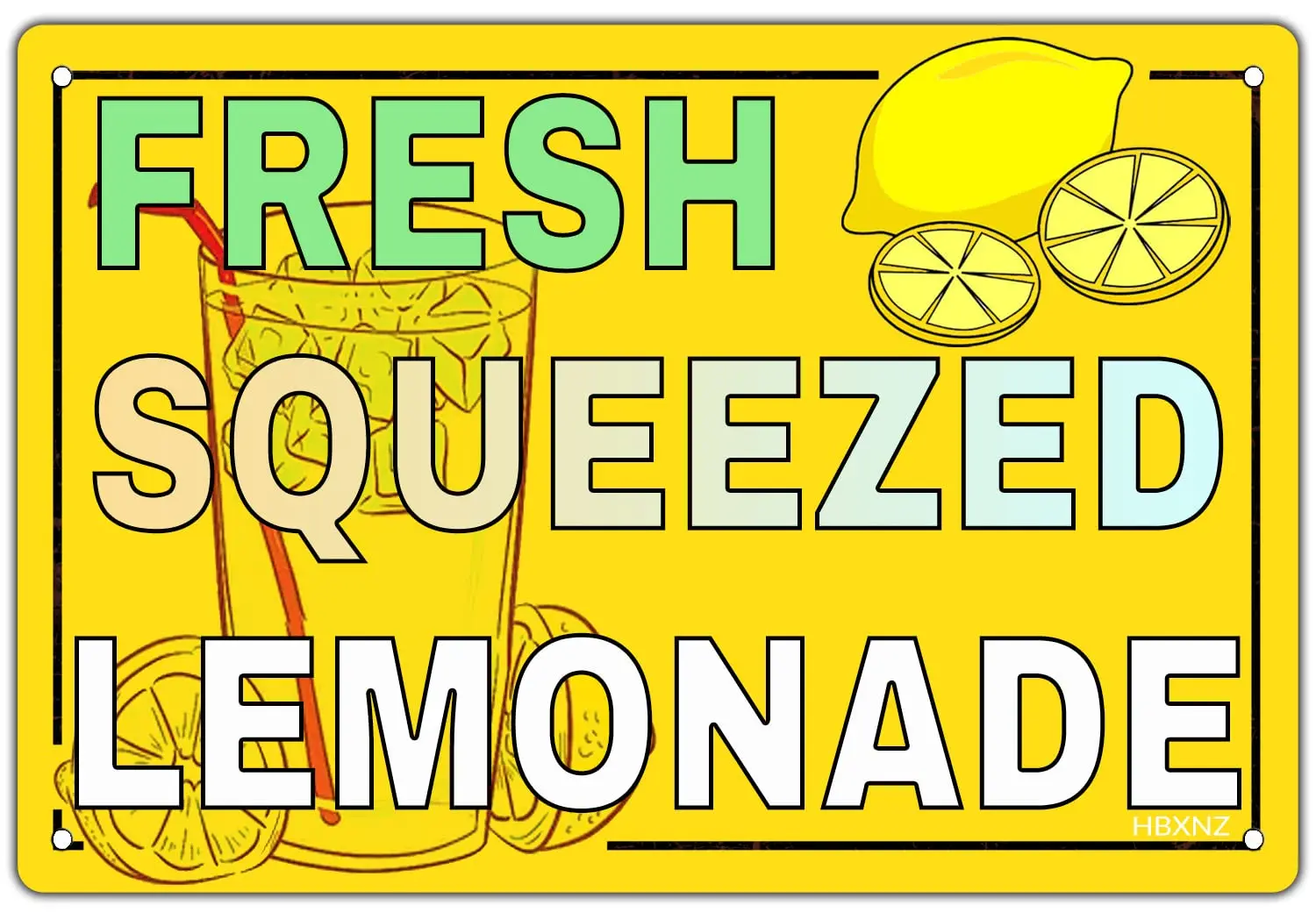 Limonaden-Blechschild, FRISCHSEITIGE ZITRONADE, Metallschild, Wandschild, Poster für Zuhause, Küche, Badezimmer, Bauernhof, Garten, Garage