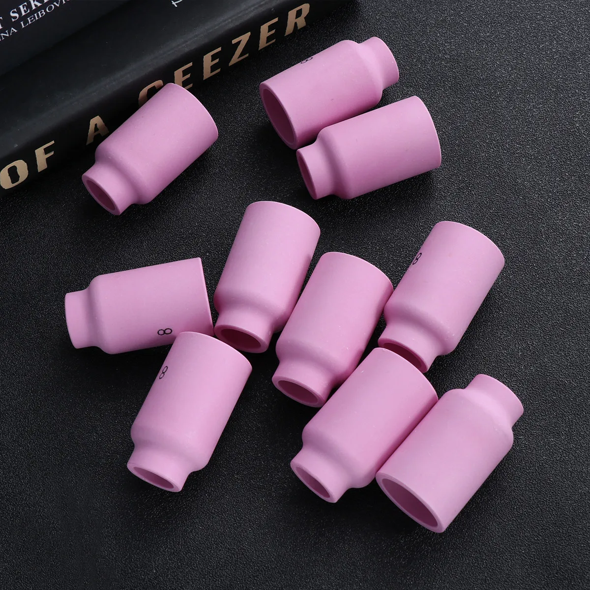 

10Pcs Welding Torch Nozzle Ceramic Cup High Performance Heat Proof Replacement for Tig Argon Arc Welding Systems