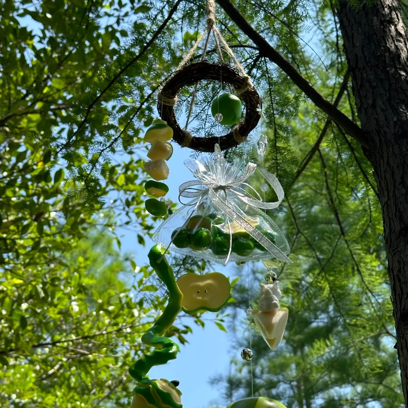 

«Летняя буква» Grow Up Happy Green Apple Wind Chimes Пасторальная серия Оригинальный дизайн Креативный материал ручной работы Упаковка