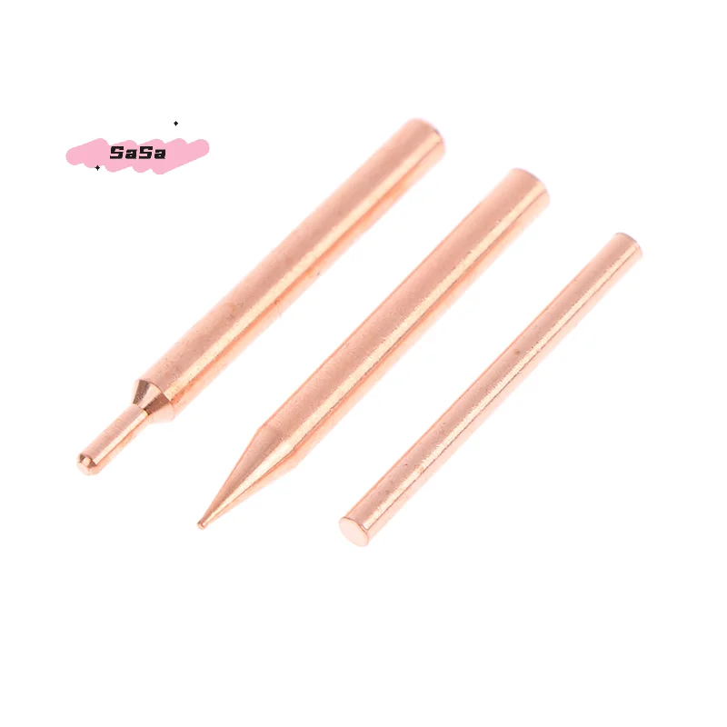 5/10Pcs 18650 Handheld Spot Welder Tips Purple Copper Electrode Head for Small Lithium Battery Spot Welding Pen