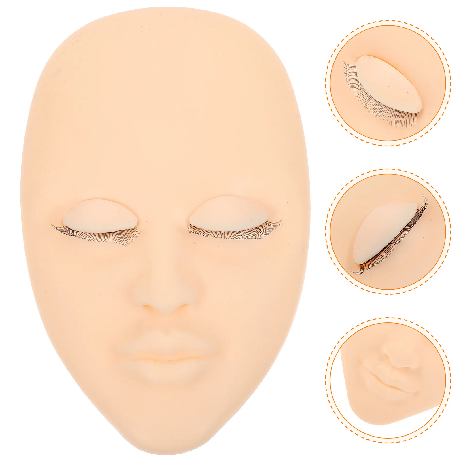 Estensione delle ciglia Testa di manichino Pratica trucco Viso Strumento realistico per l'addestramento delle ciglia con superficie liscia per professionisti principianti