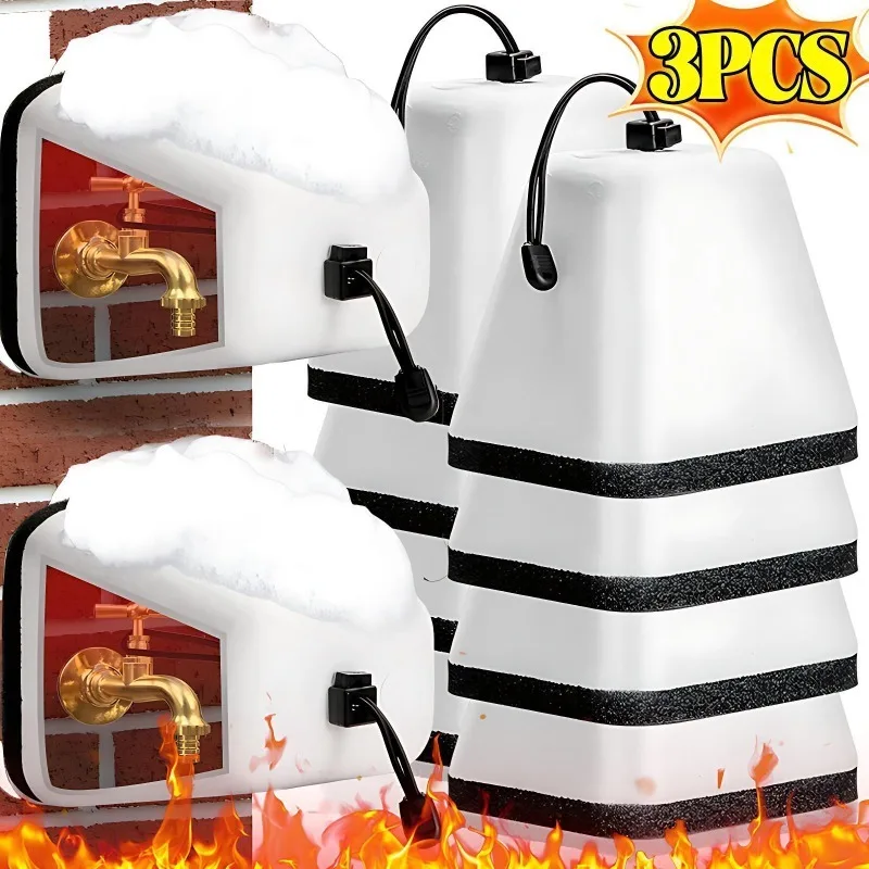 

Winter Outdoor Reusable Antifreeze Protection Faucet Cover Heat Insulation Foam Self Sealing Easy Installation Fastening Ring