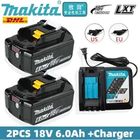 💯original Makita battery 18V 6.0Ah/5.0Ah/3.0Ah rechargeable battery✅replacing Makita BL1830BL 1850BL1860B power tool battery🔥