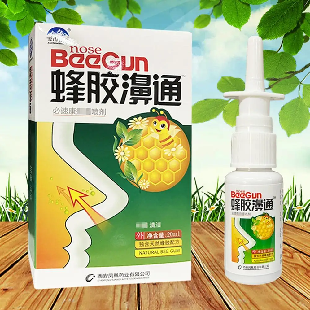 Spray nasal do própolis erval tradicional chinês, sinusite da inflamação, coceira seca fria, gotas inchando do nariz