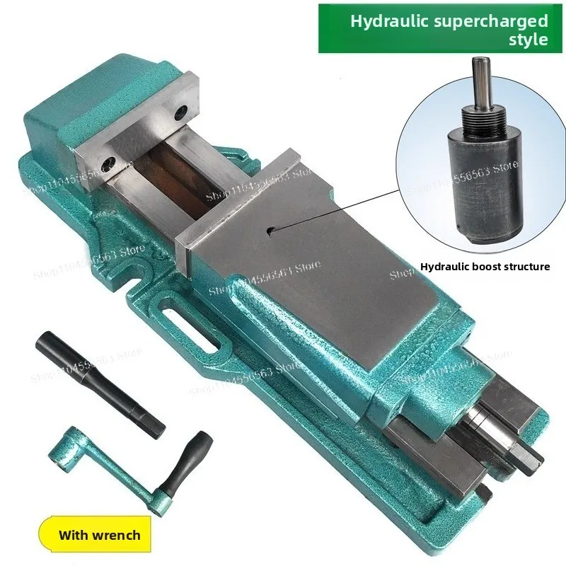 6-Inch Hidden Hydraulic Vise – Precision Boost-Force CNC Bench Vise for Milling Machine High-Power Fixturing