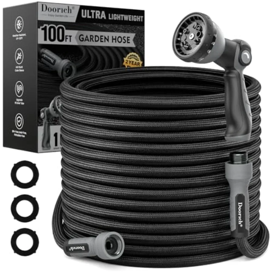 

Садовый шланг: гибкий, ультралегкий, прочный, не перегибается, с распылителем на 10 функций, не уменьшается при намокании, легко хранить, подходит для любых условий.