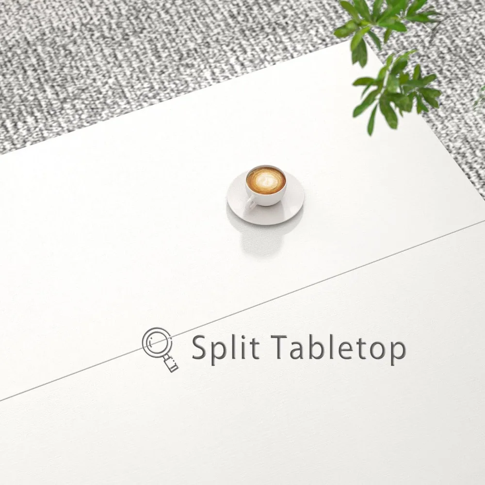 طاولة قهوة بيضاء، طاولة مركزية حديثة من الخشب والمعدن الريفي، طاولة شاي كوكتيل صناعية بسيطة لغرفة المعيشة، 31.5 بوصة #4