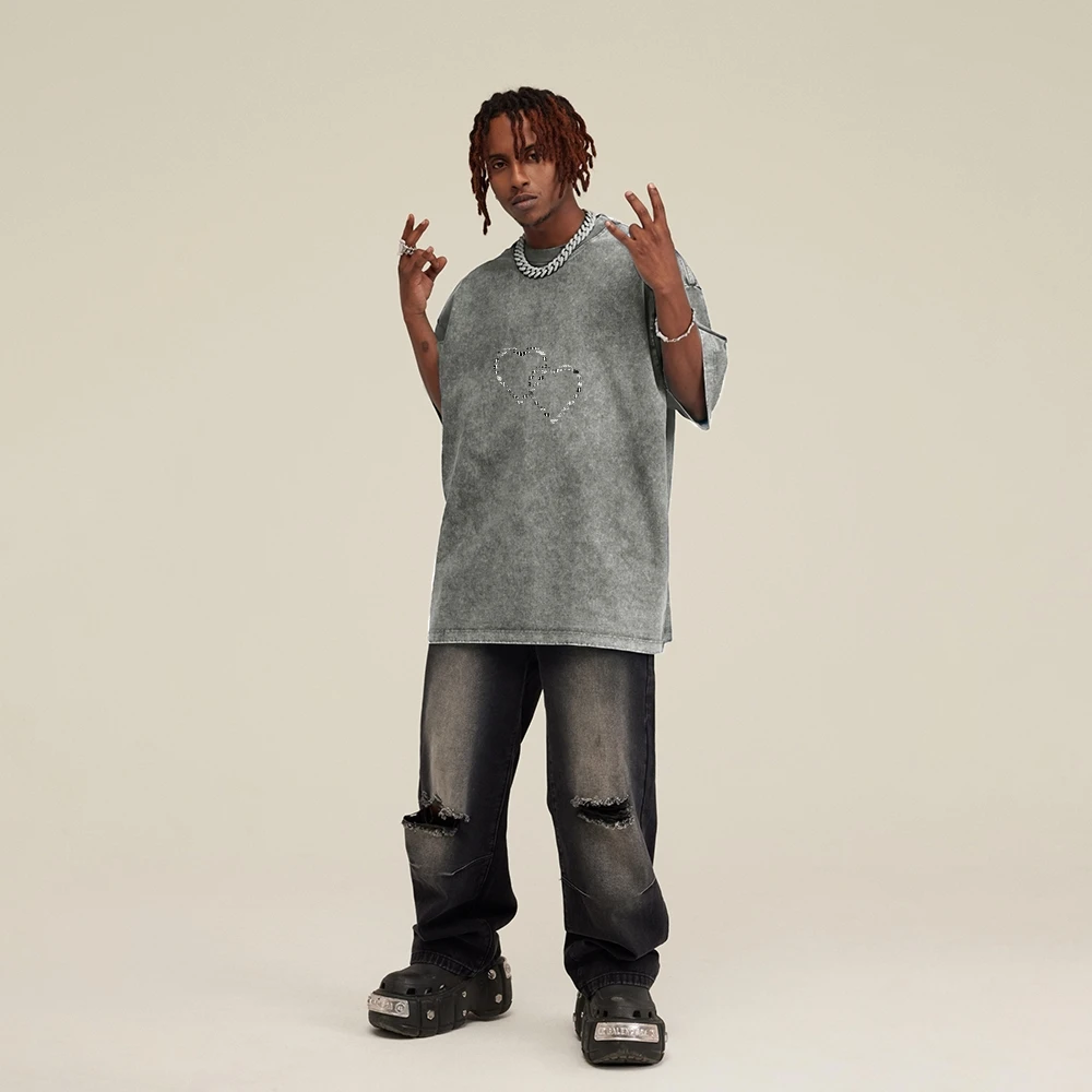 

Футболка с рисунком Y2K из 100% хлопка, женская футболка с сердечками для верховой езды, мягкая стильная уникальная модная мягкая хлопчатобумажная ткань, необходимая для каждый день - есть