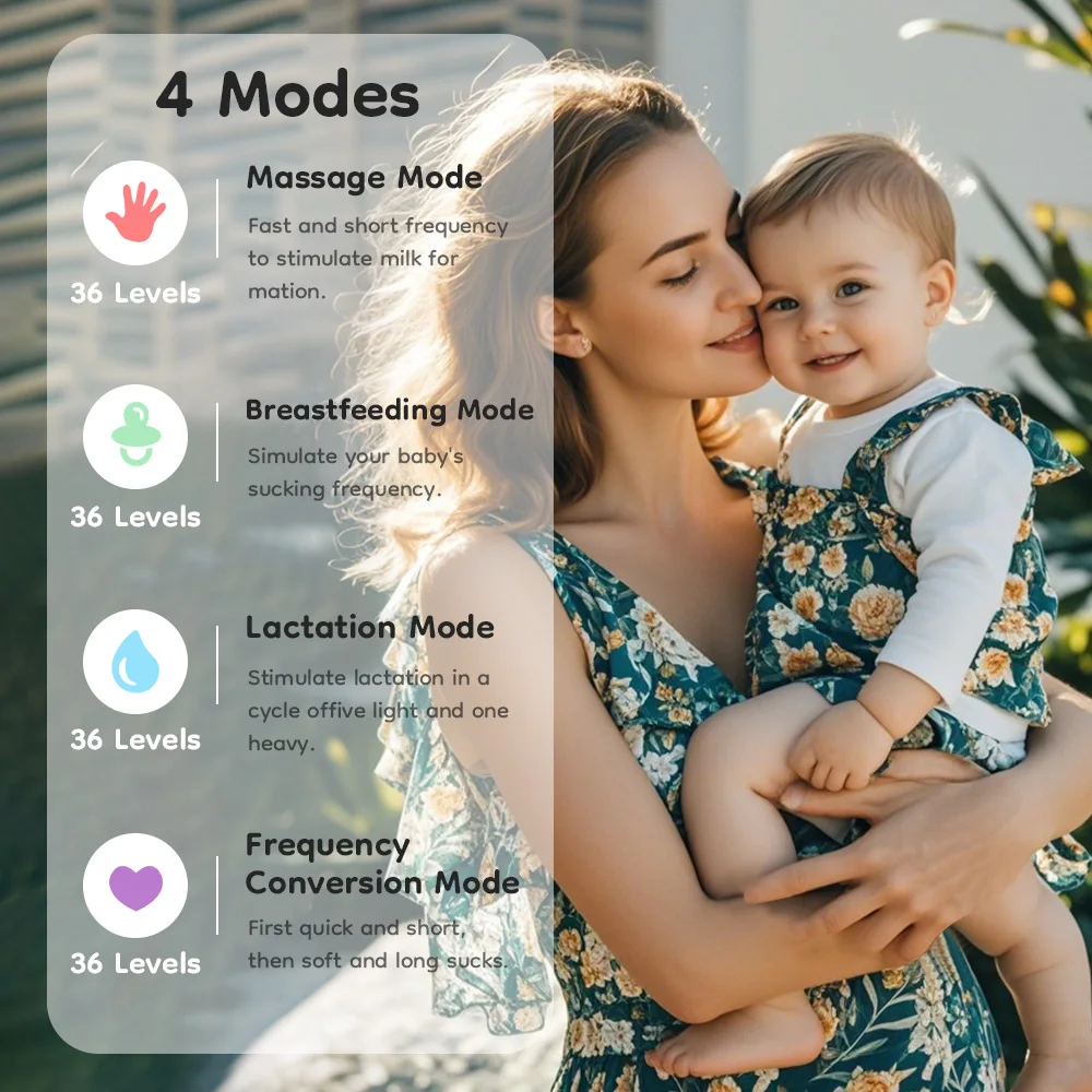مضخة الثدي الكهربائية التي يمكن ارتداؤها بدون استخدام اليدين، مضخة الثدي الأوتوماتيكية الكاملة، آلة حليب الثدي، مستلزمات الأم والطفل #2