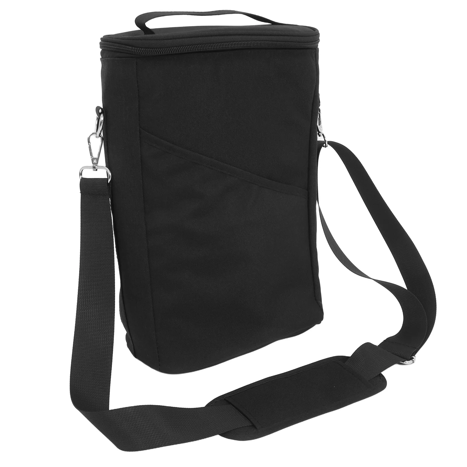 

2 Wine Bottle Cooler Tote Insulated Leakproof Black Portable Handle Adjustable Strap Travel Gifts Picnic Kitchen Bar Tools
