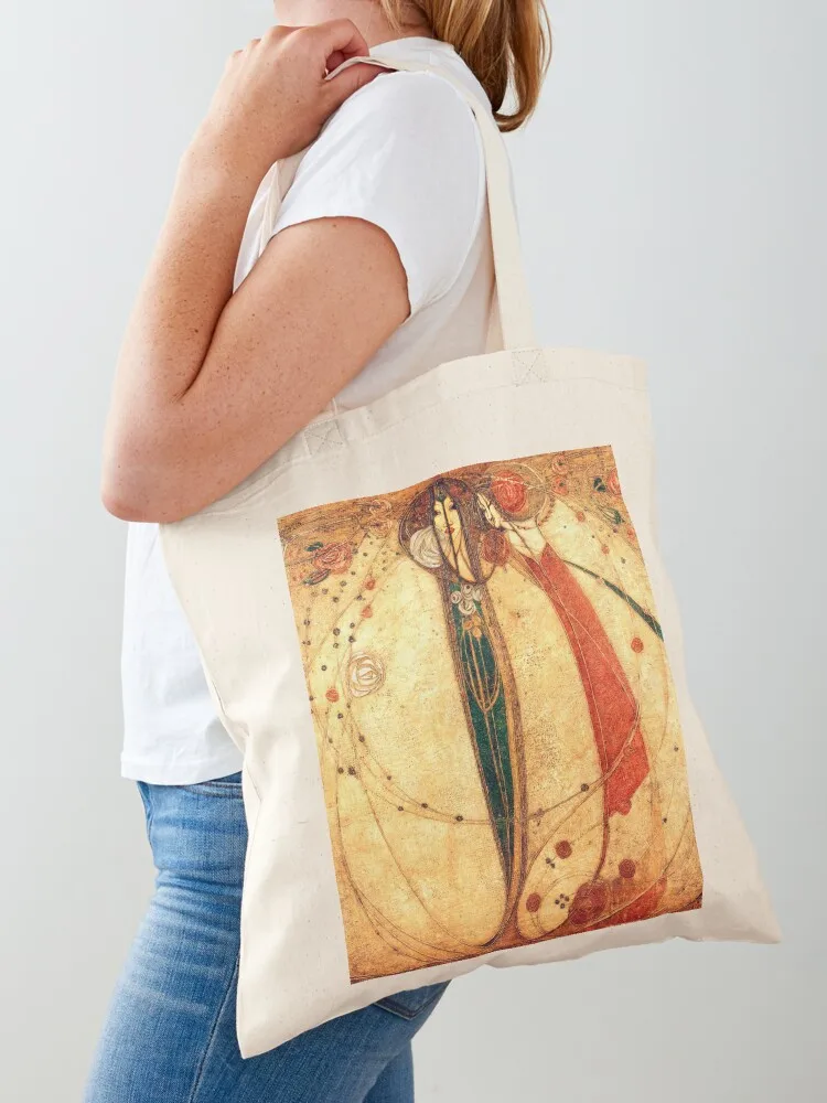

White Rose Red Rose Tote Bag shopper bag women Canvas Women's shopper bag for beach