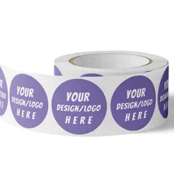 Custom your own stickers labels with any design and logo - Personalize your business stickers Rolls of various shapes and sizes