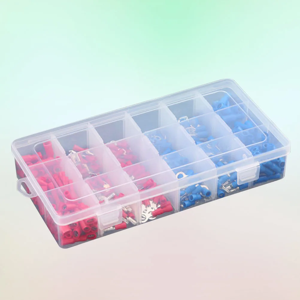 

360pcs Electrical Insulated Crimp Terminal Connectors Spade Ring Butt Quick Disconnect Set For Solder Less Home Vehicle Wiring