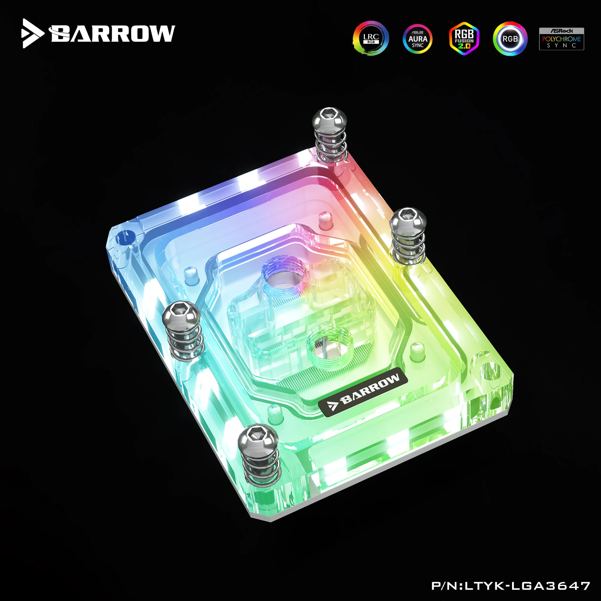 Imagem -03 - Barrow Ltyk-lga3647 Lrc Rgb 2.0 Cpu Bloco de Resfriamento de Água para Skylake-e-lga3647 Servidor Cpu Bloco de Água