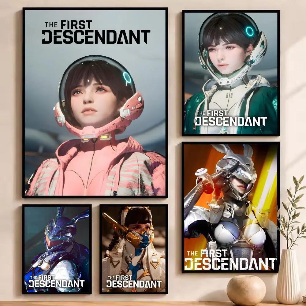 Game T-The First Descendant Poster Durable Painting Canvas Poster Wall Hanging Home Interior Decoration Art Mural Gift