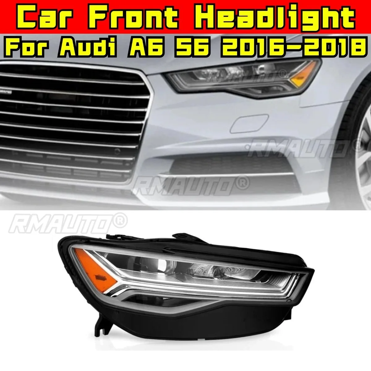 

Left Right Fog lamp LED Daytime Light Front LED Headlamp Assembly Wide Light Corner Lamp For Audi A6 S6 2016-2018