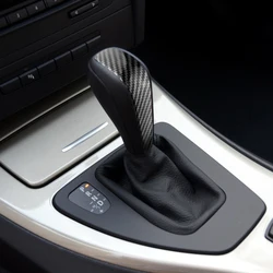 ABS Carbon Fiber Car Gear Head Shift Knob Cover Trim Sticker for BMW 3 Series E91 E90 E92 E93 2006-2012 Tuning Accessories