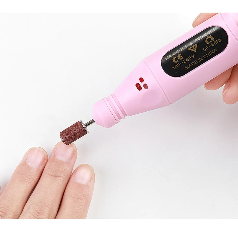 Elektrische polijstmachine Draagbare manicure polijstmachine voor nail art tool voor nail art exfoliërende polish roze