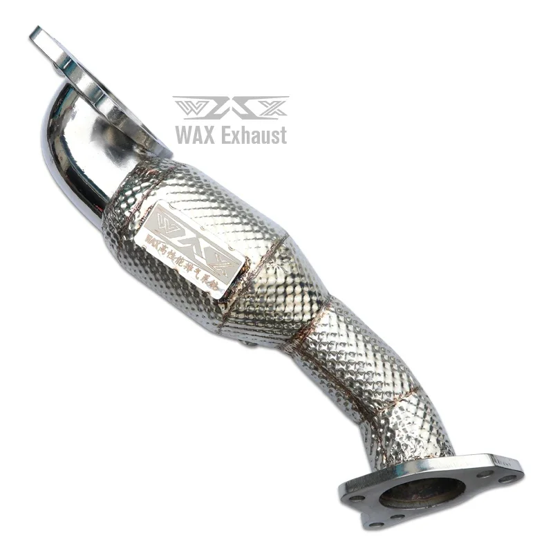 

Performance Catted Exhaust Downpipe For 2016-2021 304 Stainless Steel Heat Shield Exhaust Downpipe