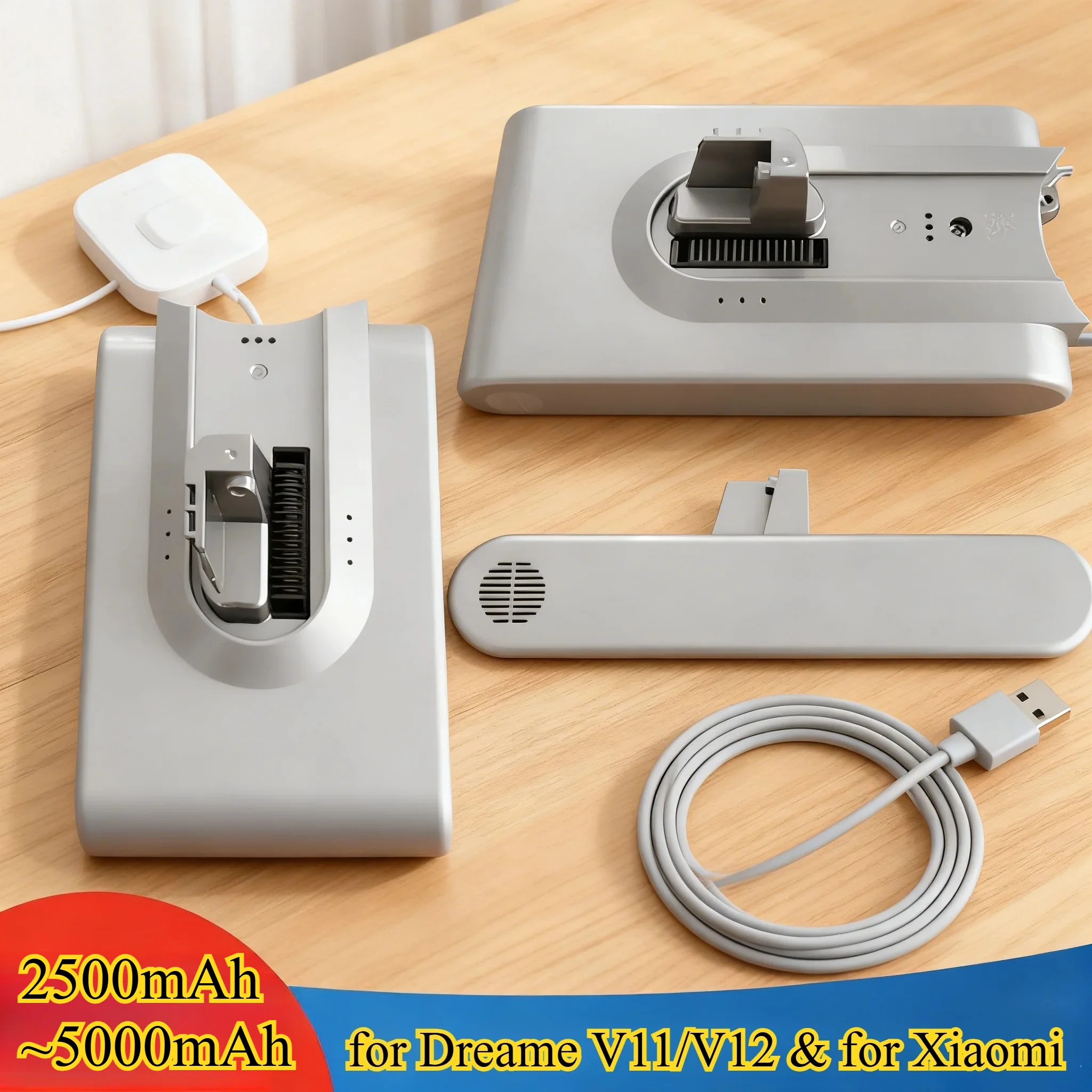 

5000mAh Replacement Battery for Dreame V11/V12/V10Pro/V12Pro & for Xiaomi Cordless Vacuum High Capacity Long Runtime