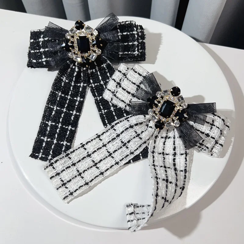 

Women's Bow Tie Collar Flower Korea Fashion Suits Shirt Jackets Accessories Bowties Handmade Rhinestones Jewelry Gifts for Women