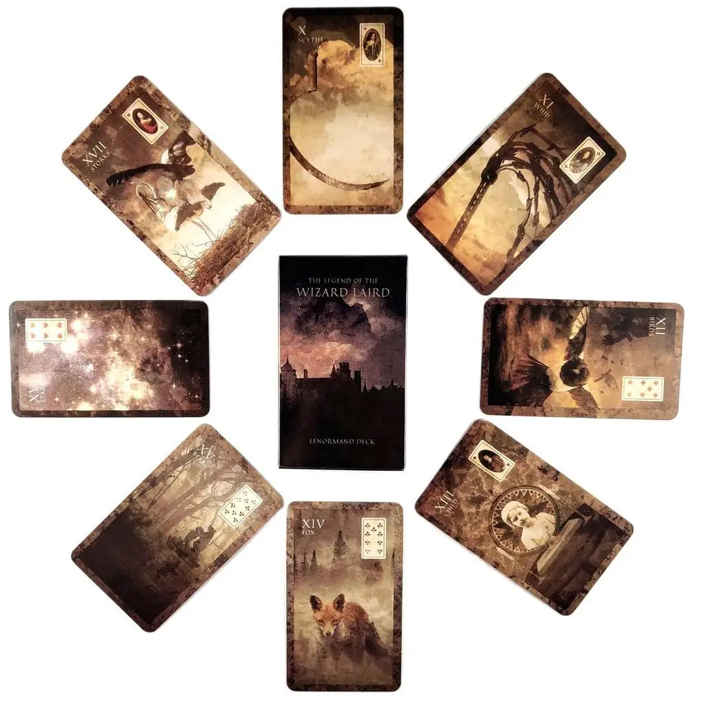 Legend of The Wizard Laird Lenormand Tarot Deck Leisure Party Table Game Fortune-telling Prophecy Oracle Cards