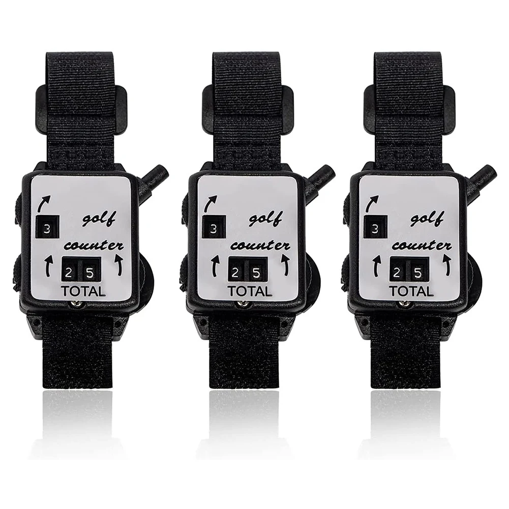 

3 Pcs Golf Score Counter, Mini Golf Stroke Counter Watch with One Touch Reset Golf Count Scorer Scoring Keeper