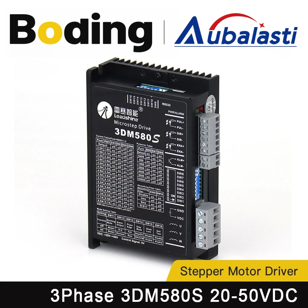 

Aubalasti Leadshine 3-фазный драйвер шагового двигателя 3DM580S 20-50 В постоянного тока соответствует с шаговым двигателем Nema23 Nema34 для гравера с ЧПУ
