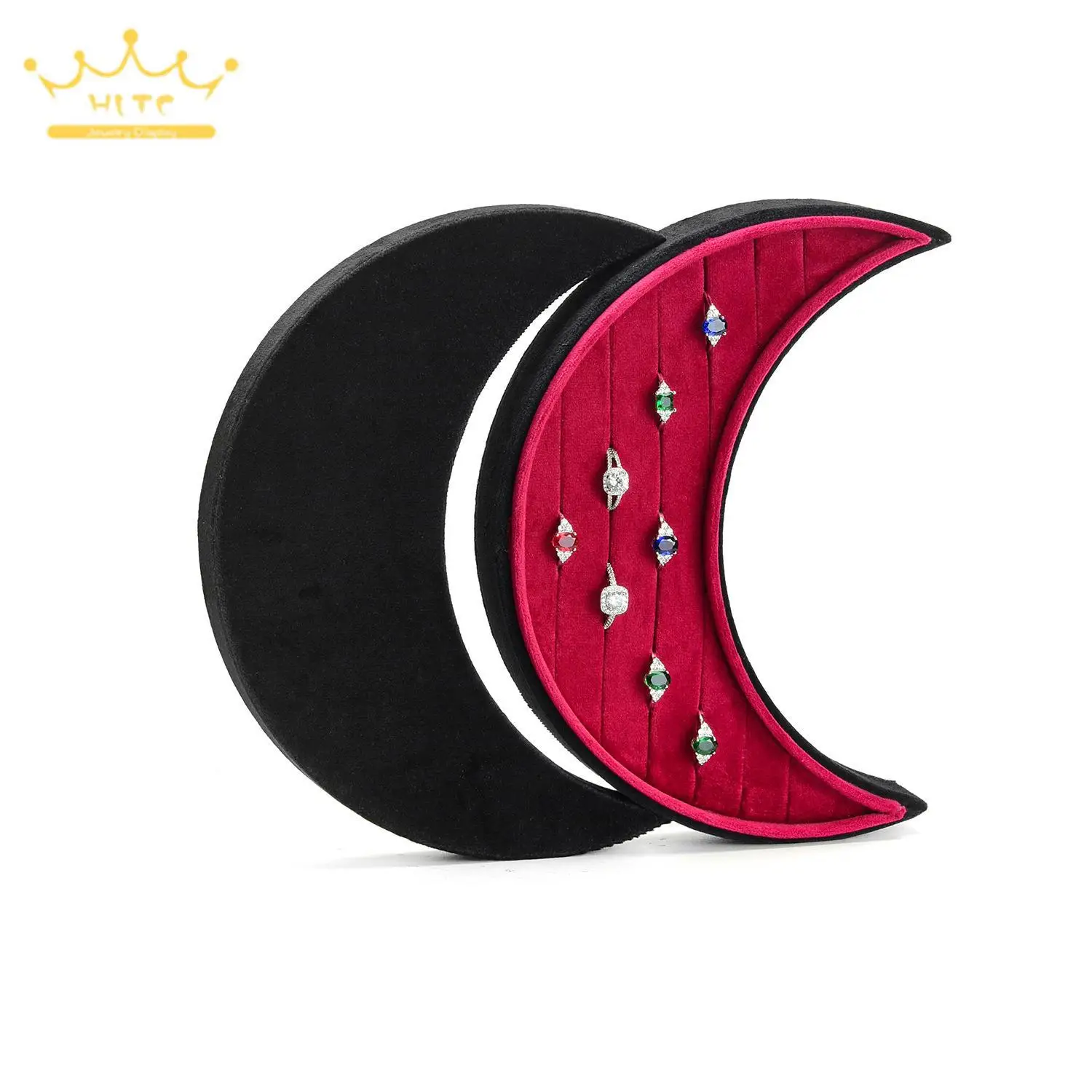 

Velvet Jewelry Storage Box Gothic-Style Multi-Compartment Ring Organizer Creative Portable Stud Earring Jewelry Display Box