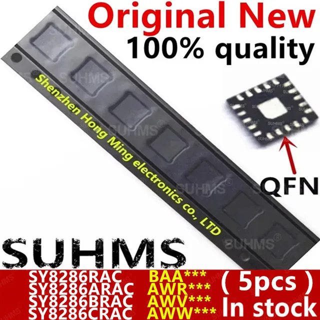 (5 sztuk) Nowy SY8286 SY8286RAC BAA5XA BAA... SY8286ARAC AWR6RA AWR... SY8286BRAC AWV5QB AWV... SY8286CRAC AWW5MB AWW... QFN-20