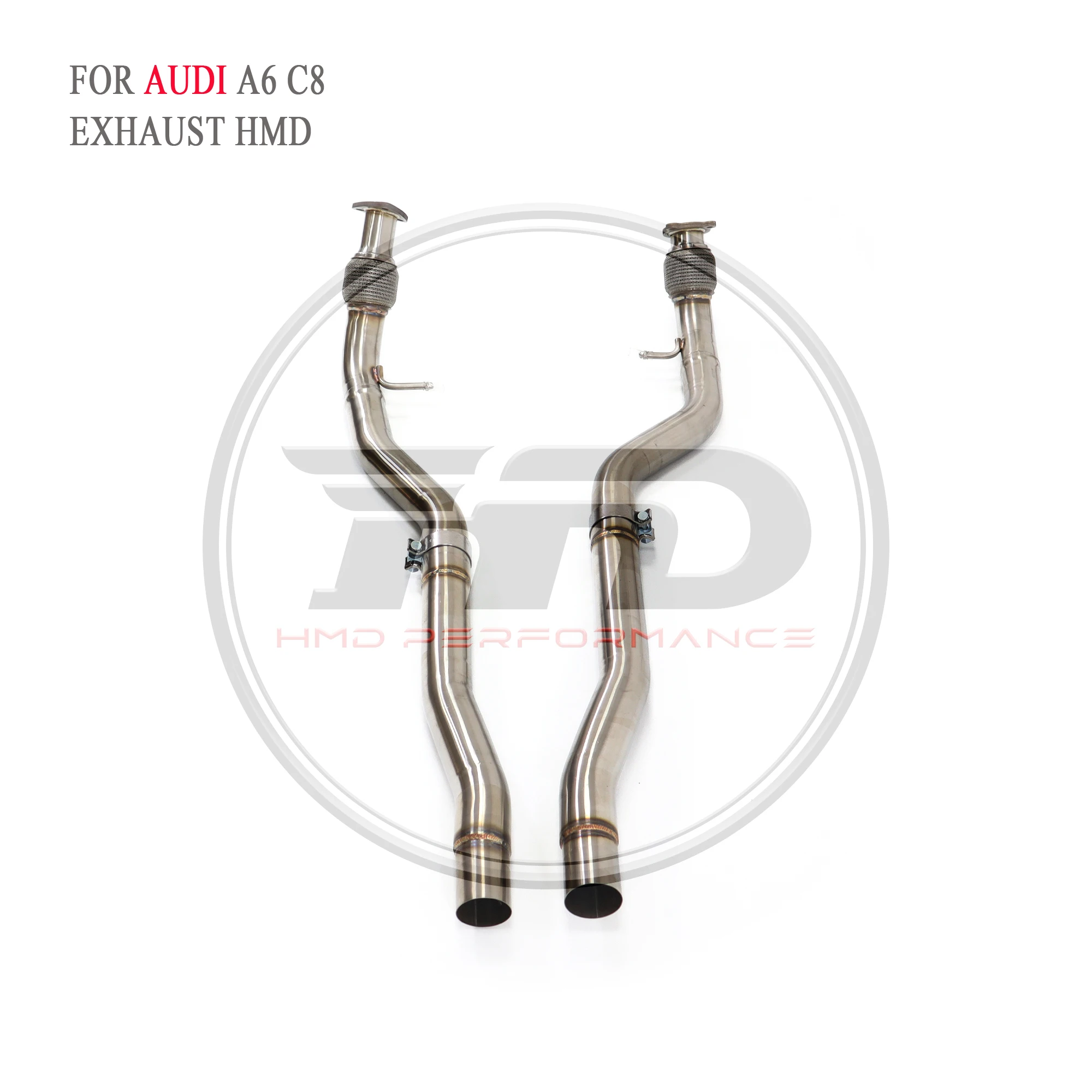 

HMD Performance Exhaust For Audi A6 C8 Upgrade RS6 Front Pipe Exhaust Stainless Steel Exhaust System 70mm