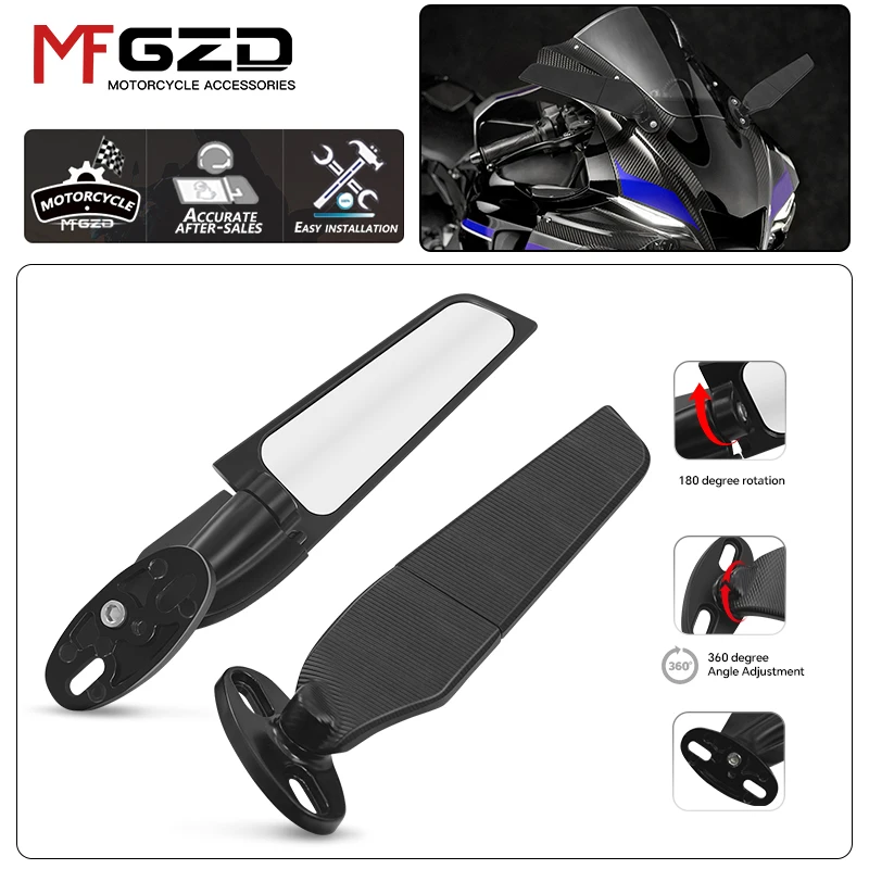 Motorcycle Modified Wind Wing Adjustable Rotating Rearview Mirror For 899 1199 1299 959 1198 1098 749 999