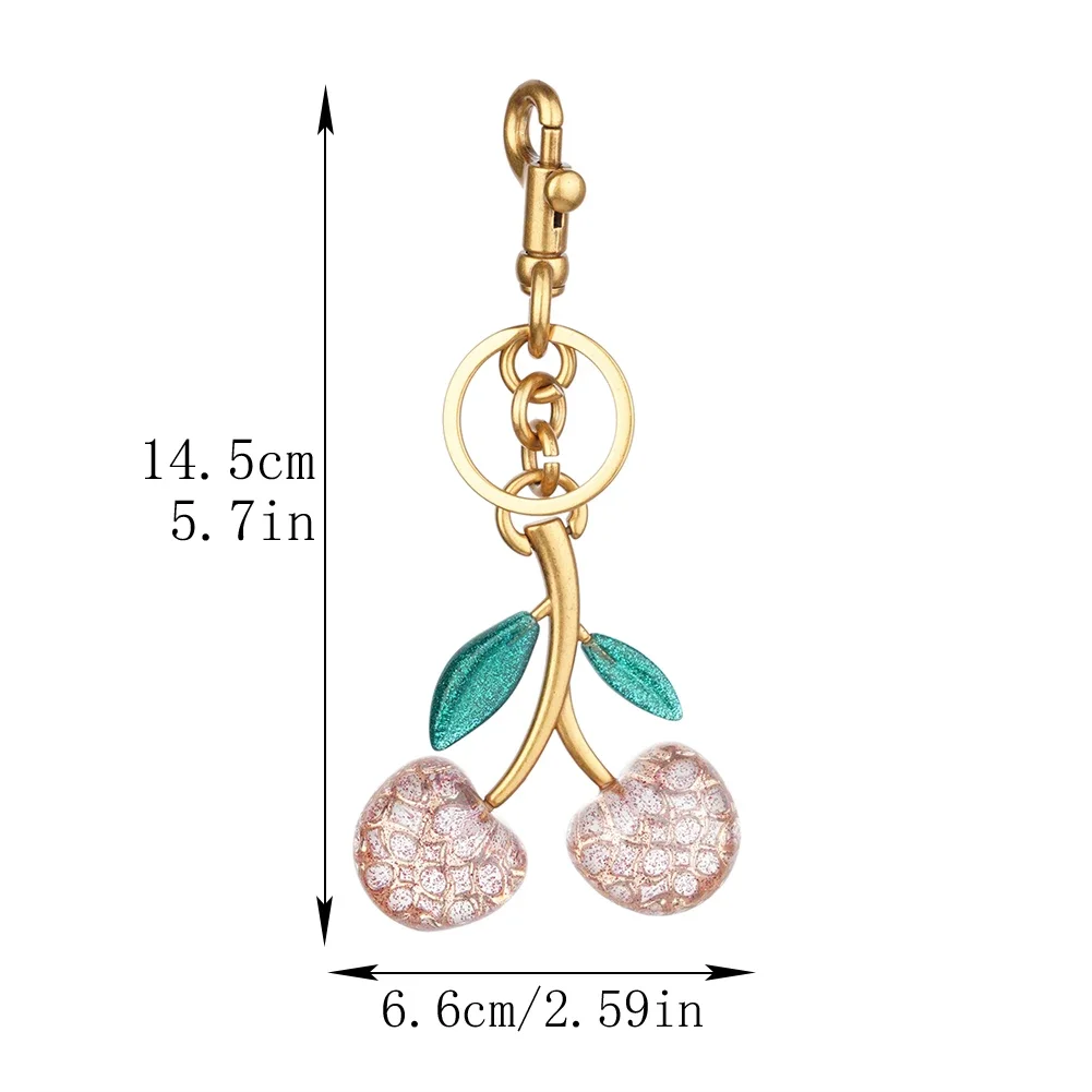 Cherry Bag Charm Trendy Handbag Wallet Pendant Cute Cherry Charm Keychain Bag Decoration for Women Bag High-grade Pendant