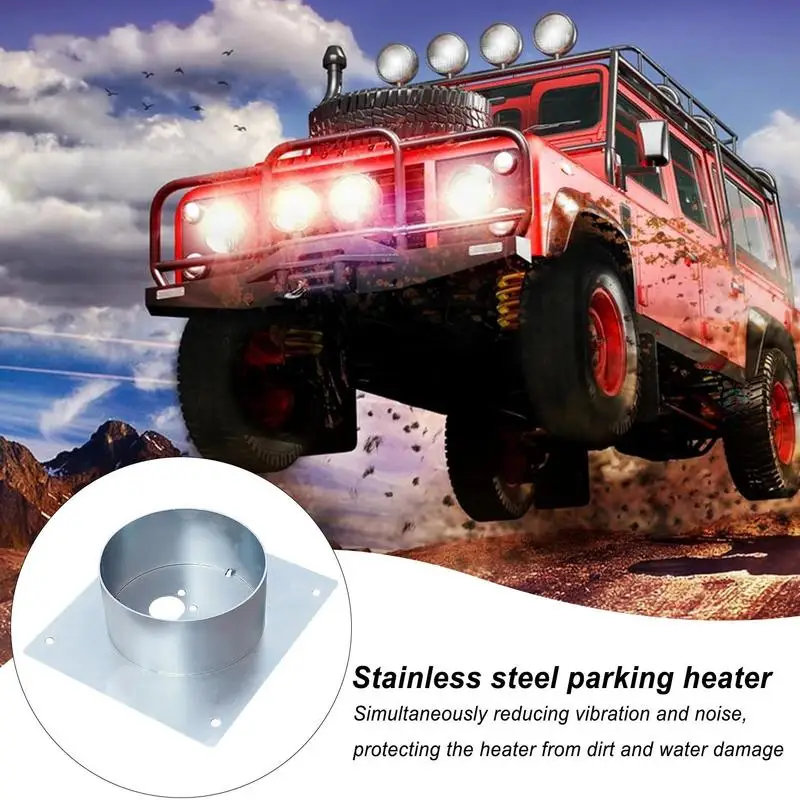 Parking Heater Base Stainless Steel Mount Bracket Parking Heater Plate Sturdy Heater Floor Base Rust-Proof Heater Mounting