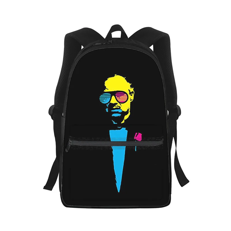 Mochila con estampado 3D de El Padrino Don Corleone para hombre y mujer, bolso escolar para estudiantes, mochila para ordenador portátil, bolso de hombro de viaje para niños