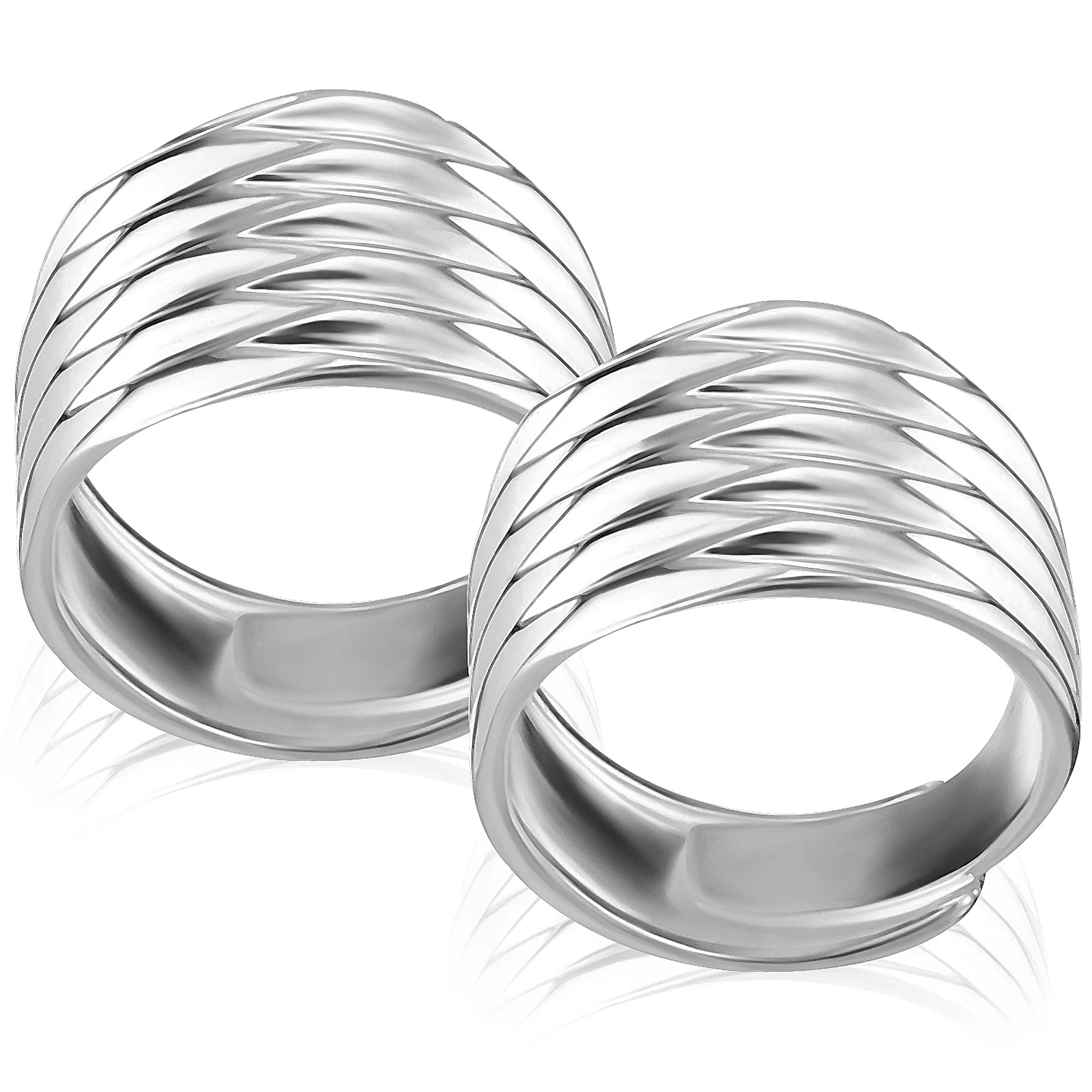 

2pcs Ladies Rings For Women Adjustable Finger Jewelry Metal Set Cute Rings Teen Gifts Initial Ring Decor Womens Open Ring