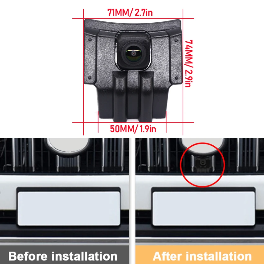 Car Front View Camera For Toyota Land Cruiser Prado 150 J150 LC150 Overbearing 2010~2023 Waterproof Parking LOGO Front Camera