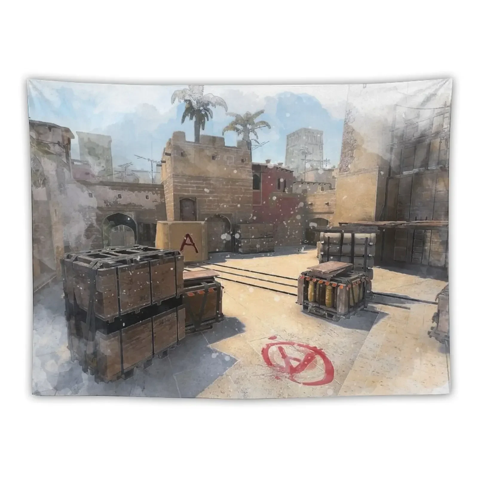 Mirage CSGO Poster in Watercolour Poster Tapestry Home Decoration Accessories Home Decor Aesthetic Tapestry