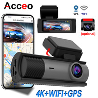 ACCEO B61P Dashcam With WIFI GPS Front 4K Video Recorder CAR DVR Support Dual Lens Rear 1080P Rear View Camera 24H Parking