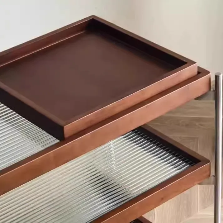 عربة تخزين غرفة المعيشة، طاولة قهوة صغيرة، أريكة منزلية، خزانة جانبية، رف متنقل متعدد الطبقات