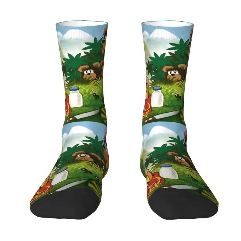 

Носки для мужчин и женщин на заказ The Little Mole, унисекс, забавные носки с героями мультфильмов Krtek, весна, лето, осень, зима