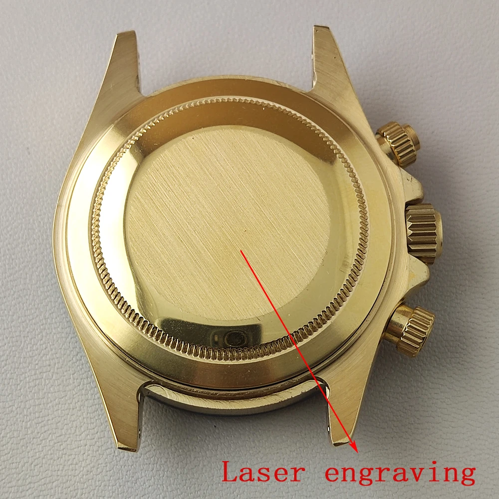 39mm vk63 case Stainless Steel Sapphire Glass Japan Quartz Movement Quartz electronic Watch Case Suitable For VK63 Movement